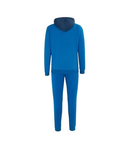 Mens Two Tone Cotton Blend Workout Tracksuit Royal Blue Navy Lonsdale