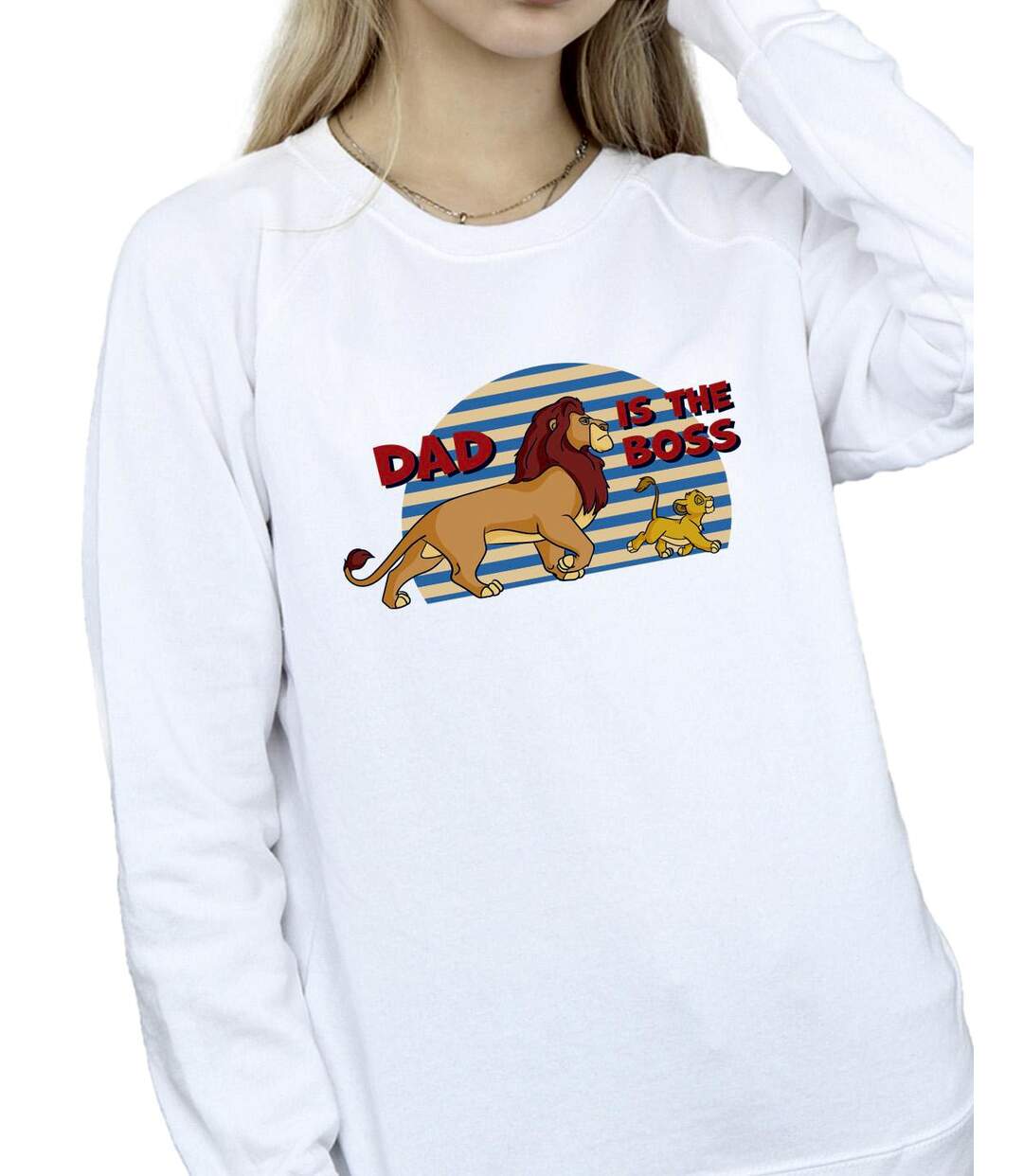 Disney Sweat Womens/Ladies The Lion King Dad Boss Sweatshirt (Blanc) - UTBI22404-3