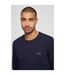T-shirt Manches Longues Motif/style Logo Brodé Homme Bleu Marine Boss-4