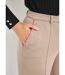 Pantalon structuré de ville maille milano unie-5