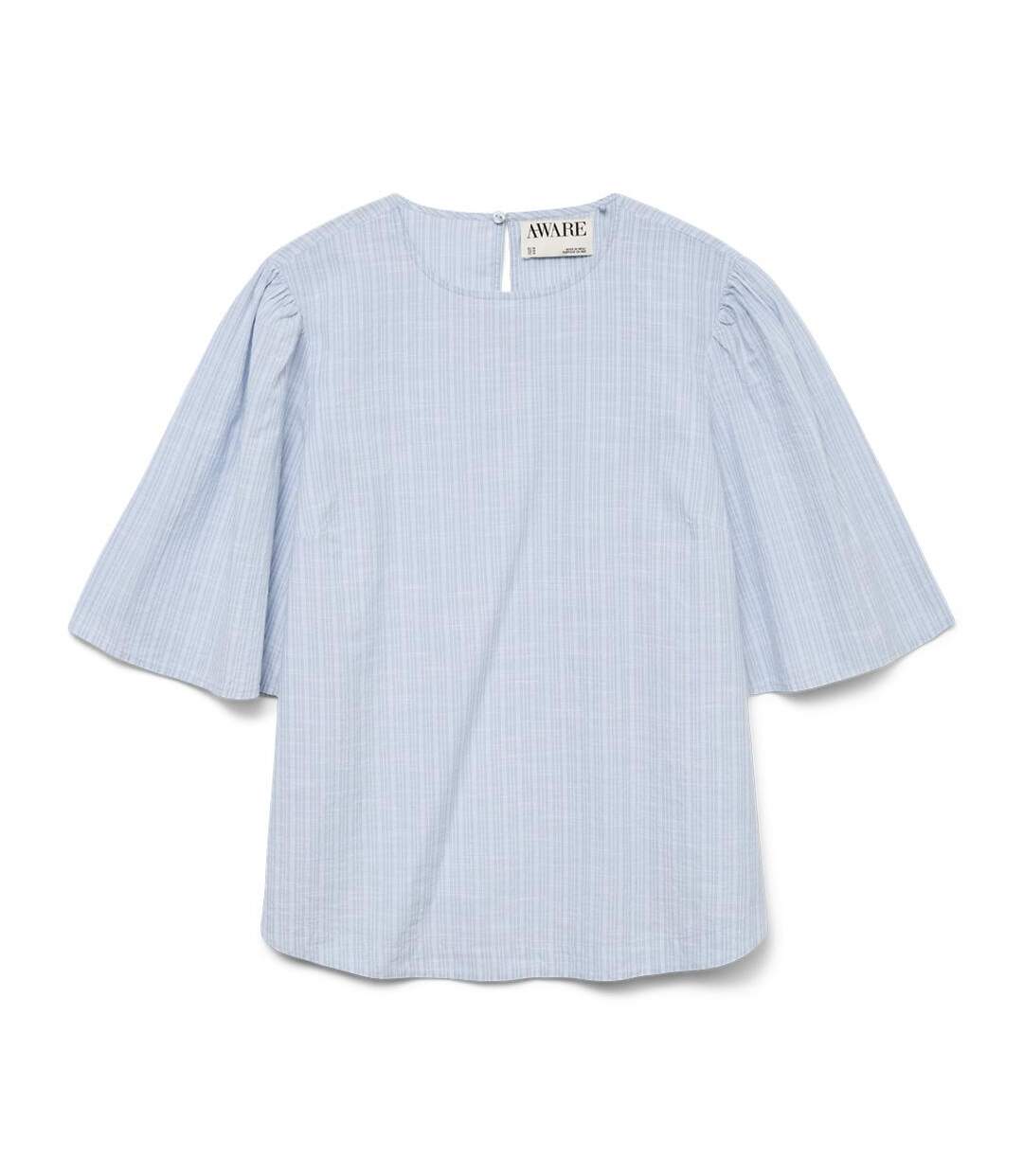 Blouse bleu femme vero moda presley 2/4-1