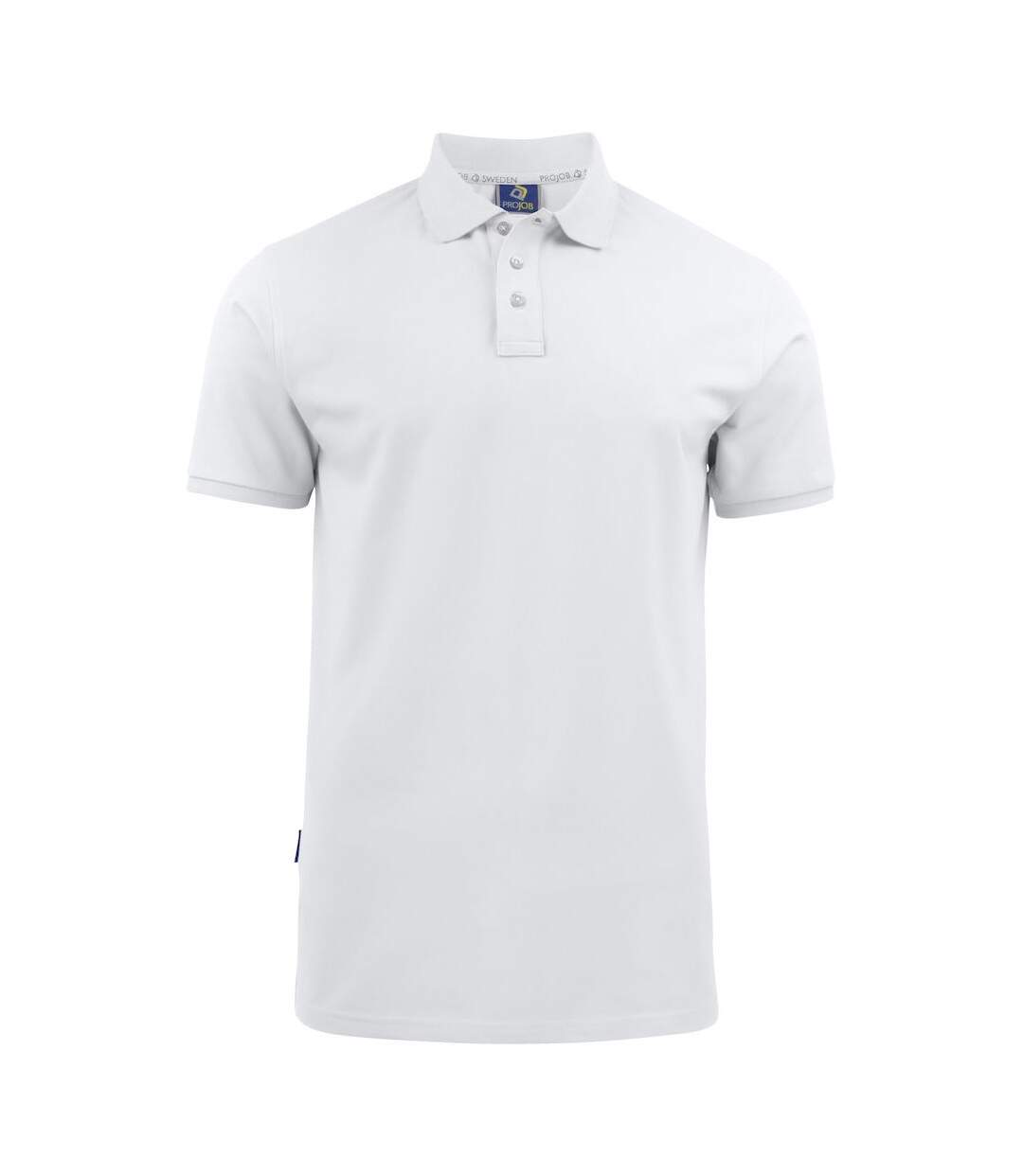 Mens Pique Polo Shirt White Projob-1