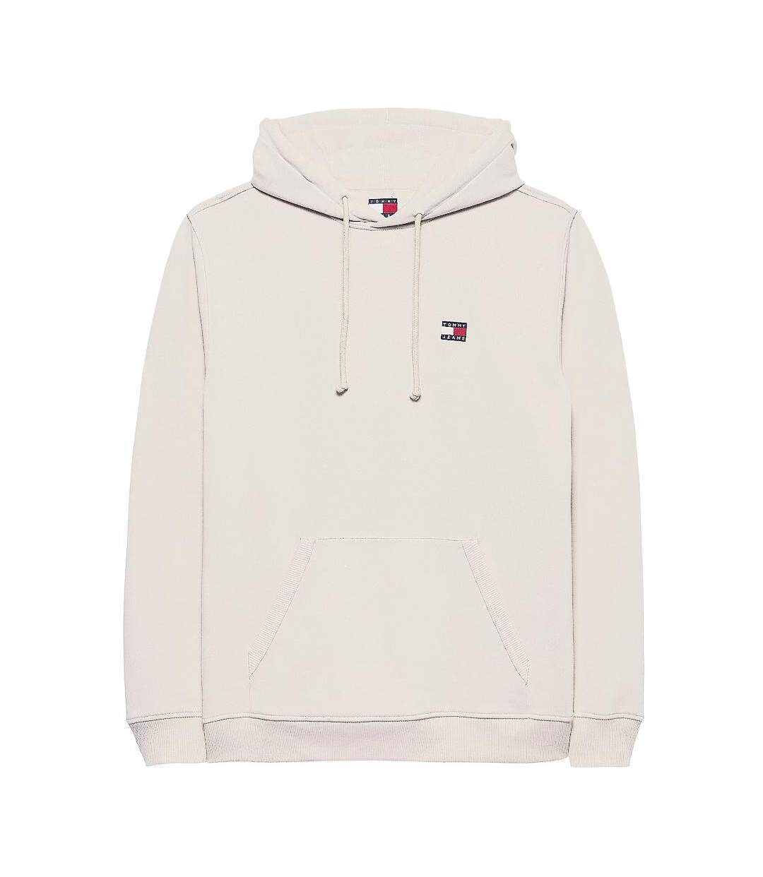 Sweat beige homme tommy hilfiger badge-1