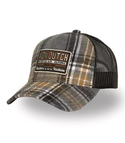 Casquette baseball avec filet adulte en flannelle à carreaux Car Vondutch