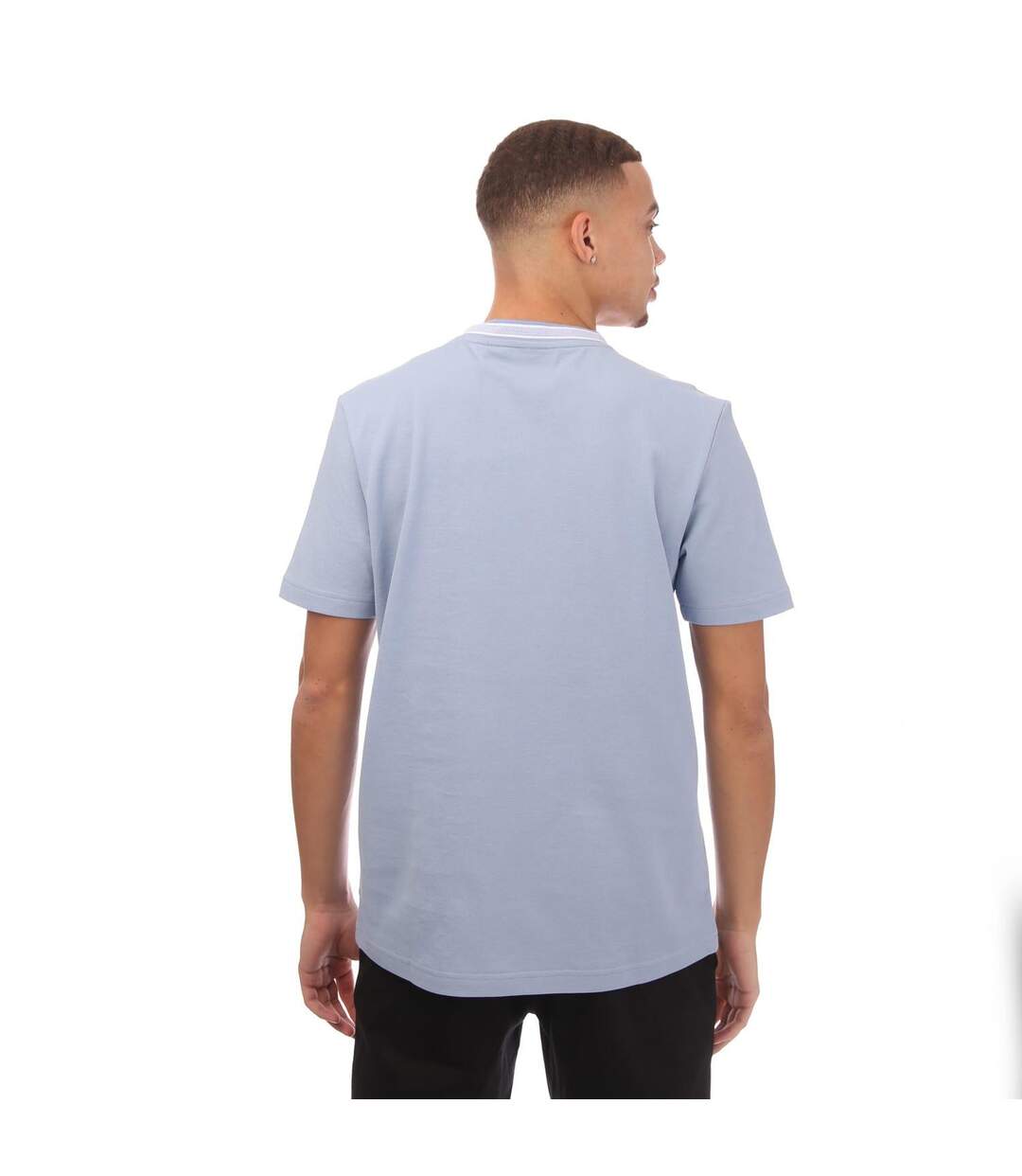 Mens Piqué T-shirt Blue Boss-3