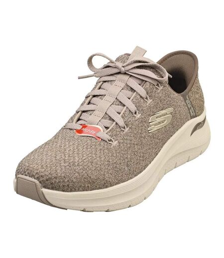 Mens arch fit 2.0 look ahead shoes taupe Skechers