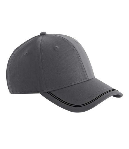 Casquette De Baseball Match Day Gris Foncé Noir Beechfield