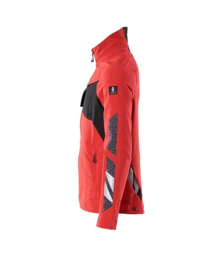 Mens Accelerate Soft Shell Jacket Traffic Red Black Mascot
