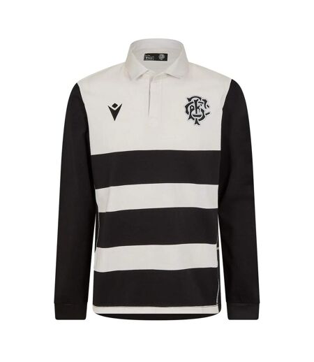 Maillot Domicile Manches Longues Barbarians 24/25 Adulte Noir Blanc Macron