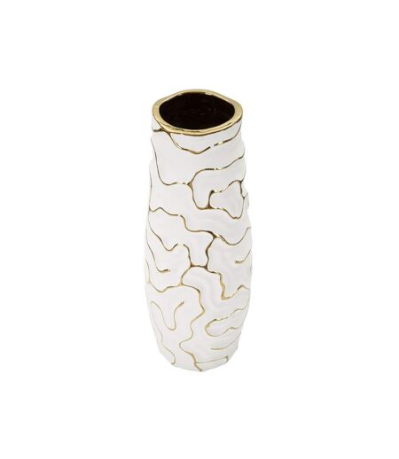Vase Design en Céramique Lia 29cm Blanc