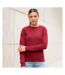 Sweatshirt léger femme rouge chiné Awdis-2