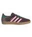 Womens/ladies Gazelle Retro Suede Trainers Brown Pink Adidas-1