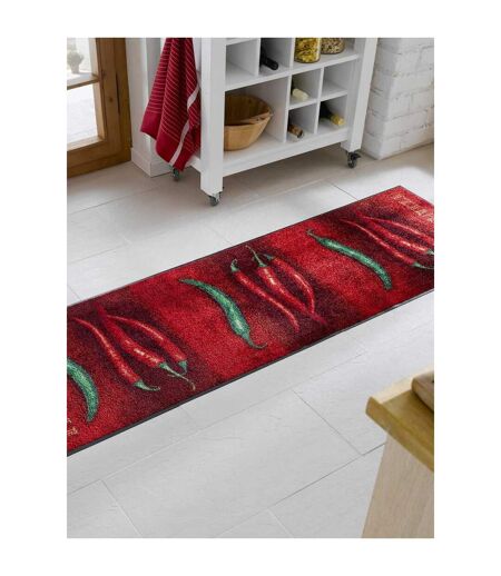 Tapis de couloir tissé motif floral HOTLI