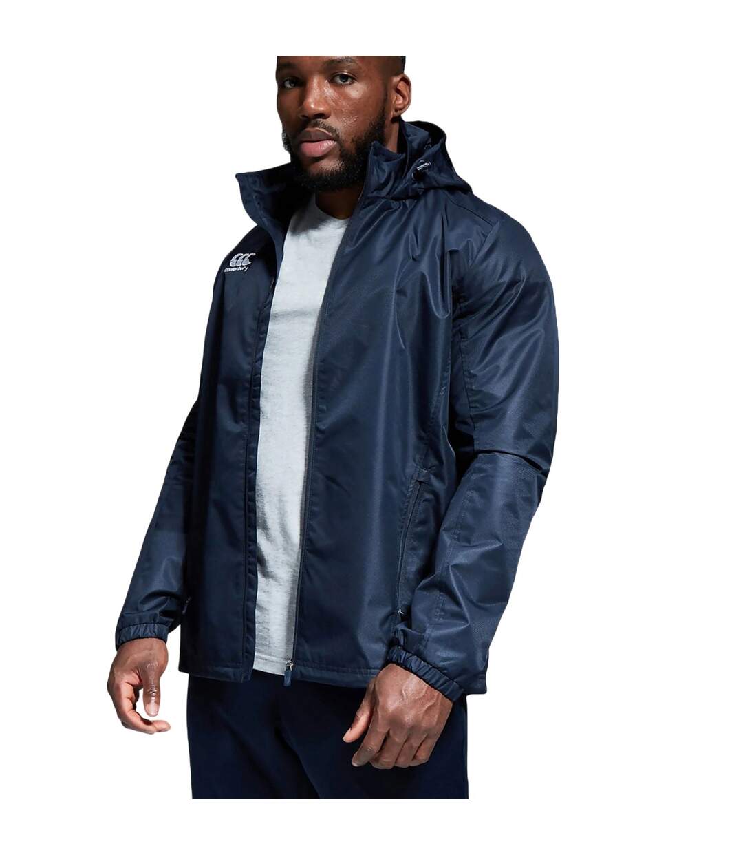 Mens Club Vaposhield Full Zip Waterproof Jacket Navy Canterbury-1