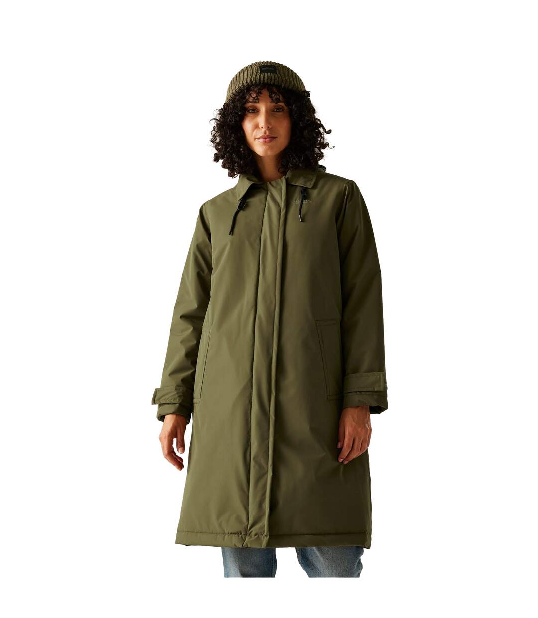Womens/ladies Orla Kiely Mac Waterproof Jacket Military Green Blue Regatta-1