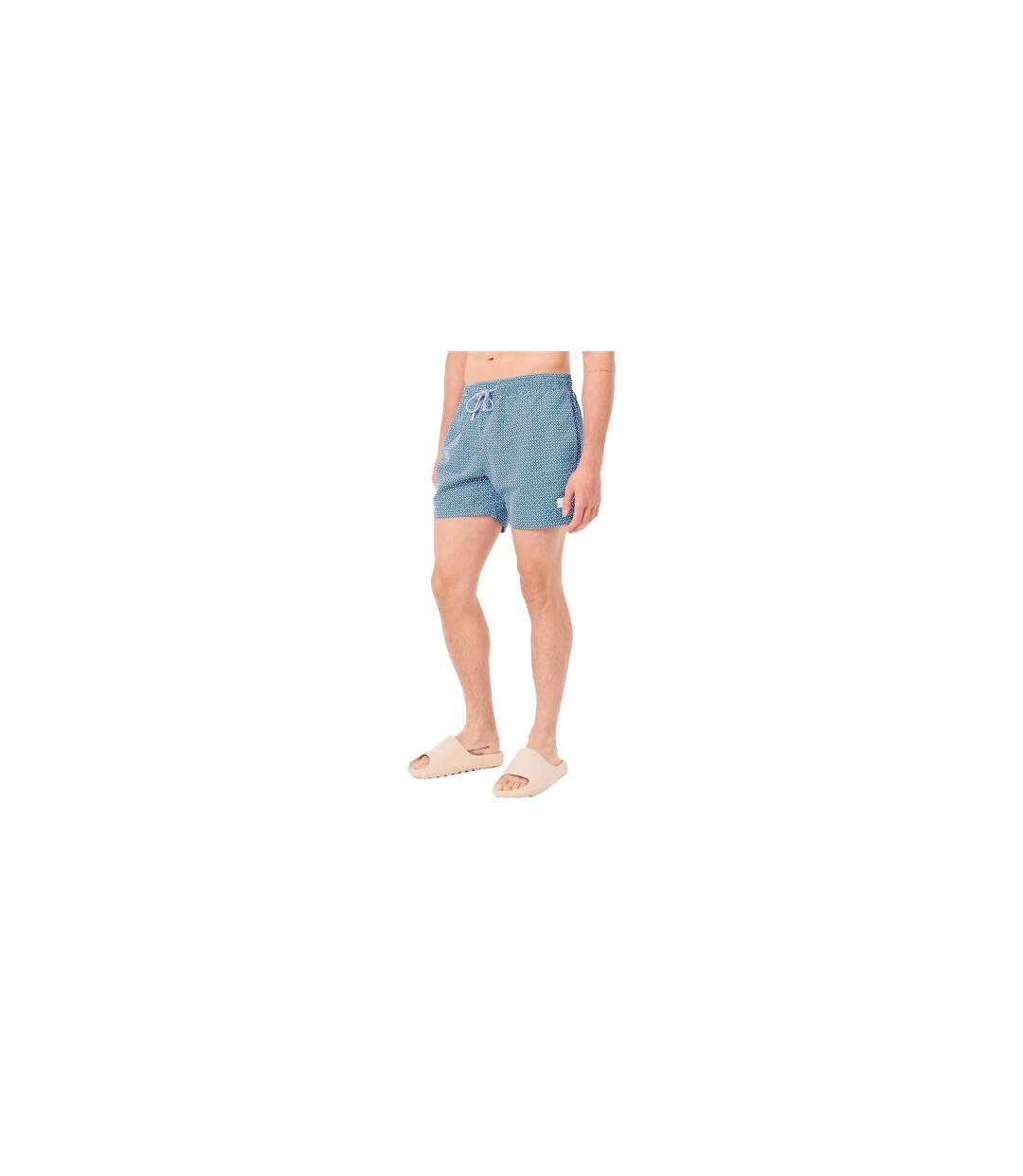 Short De Bain Motif/style Géométrique Homme Bleu Boss-1