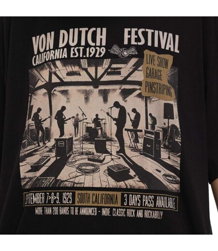 T-shirt femme relax fit col rond print devant Studio Vondutch