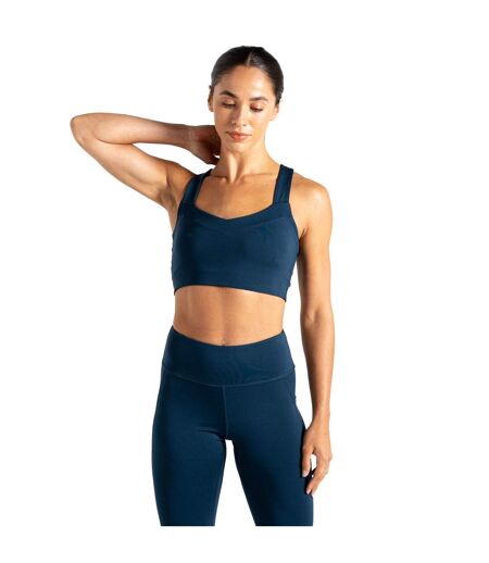 Womens/ladies Swift Iii Sports Bra Black Print Dare 2B
