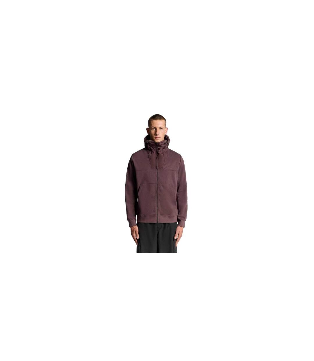 Mens Logo Hybrid Jacket Brown Lyle & Scott-1