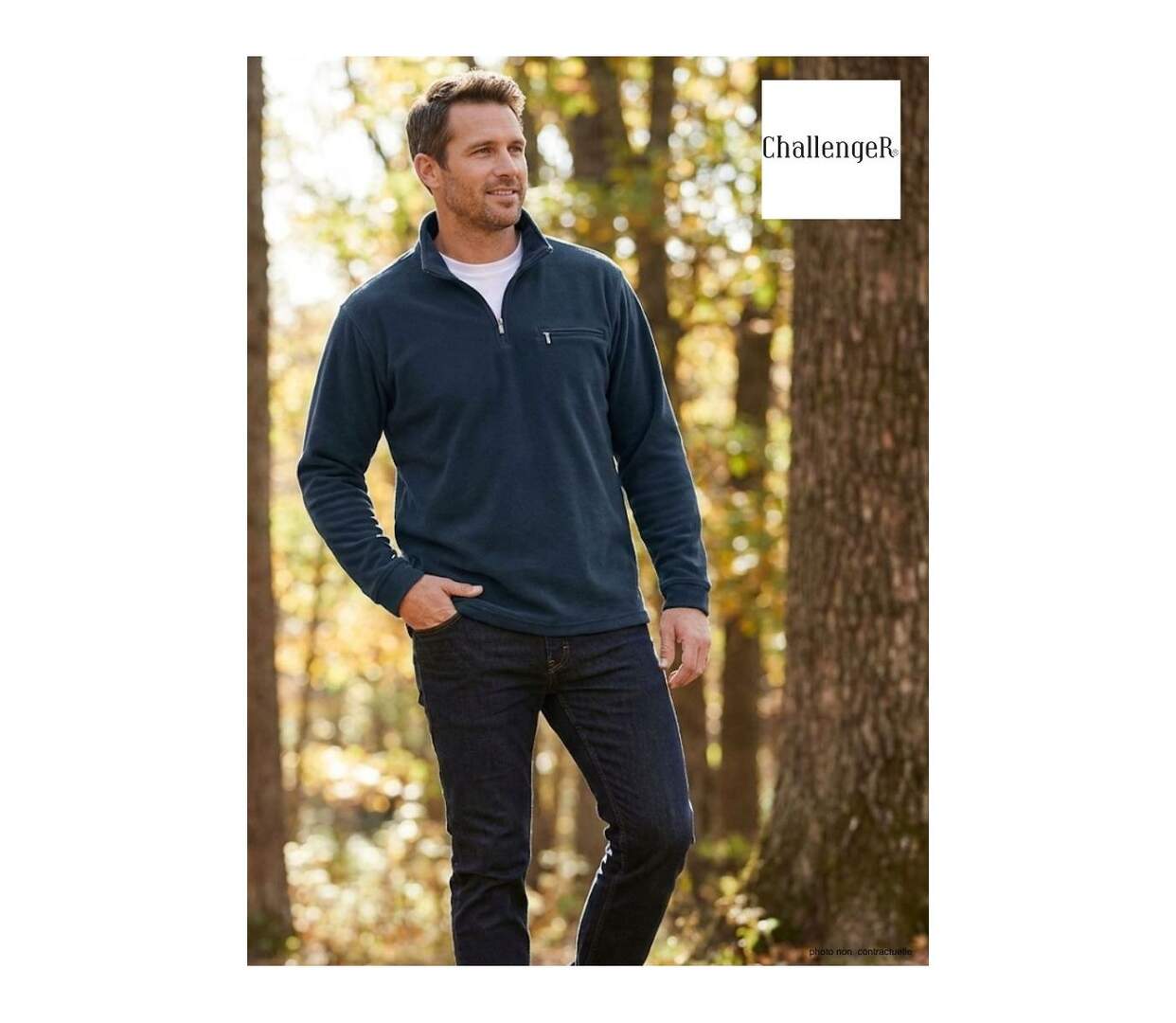 Sweat Polaire Col Zippé 1 Poche Caribou1 Challenger-4