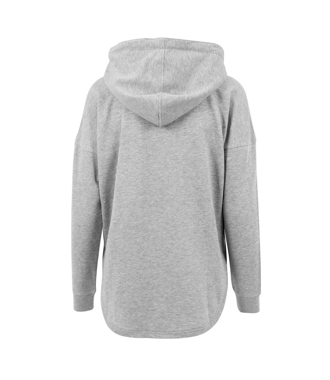 Sweat À Capuche Femme Gris Build Your Brand-2