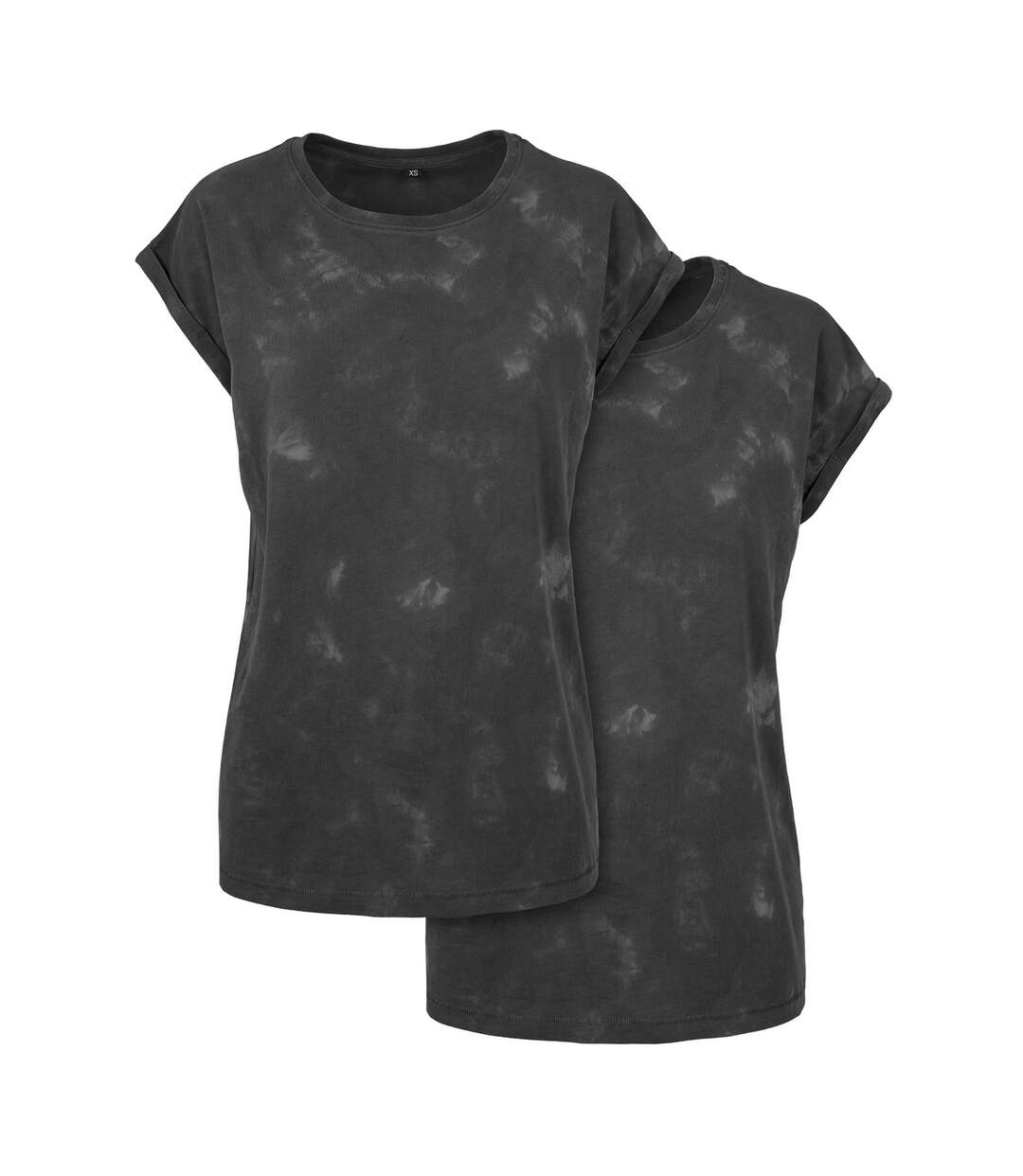 T-shirt Motif/style Teinture Façon Batik Femme Gris Foncé Build Your Brand-1