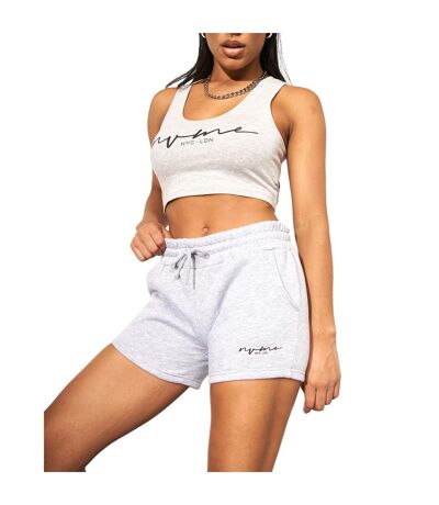 Short de jogging shimila femme gris chiné NVME