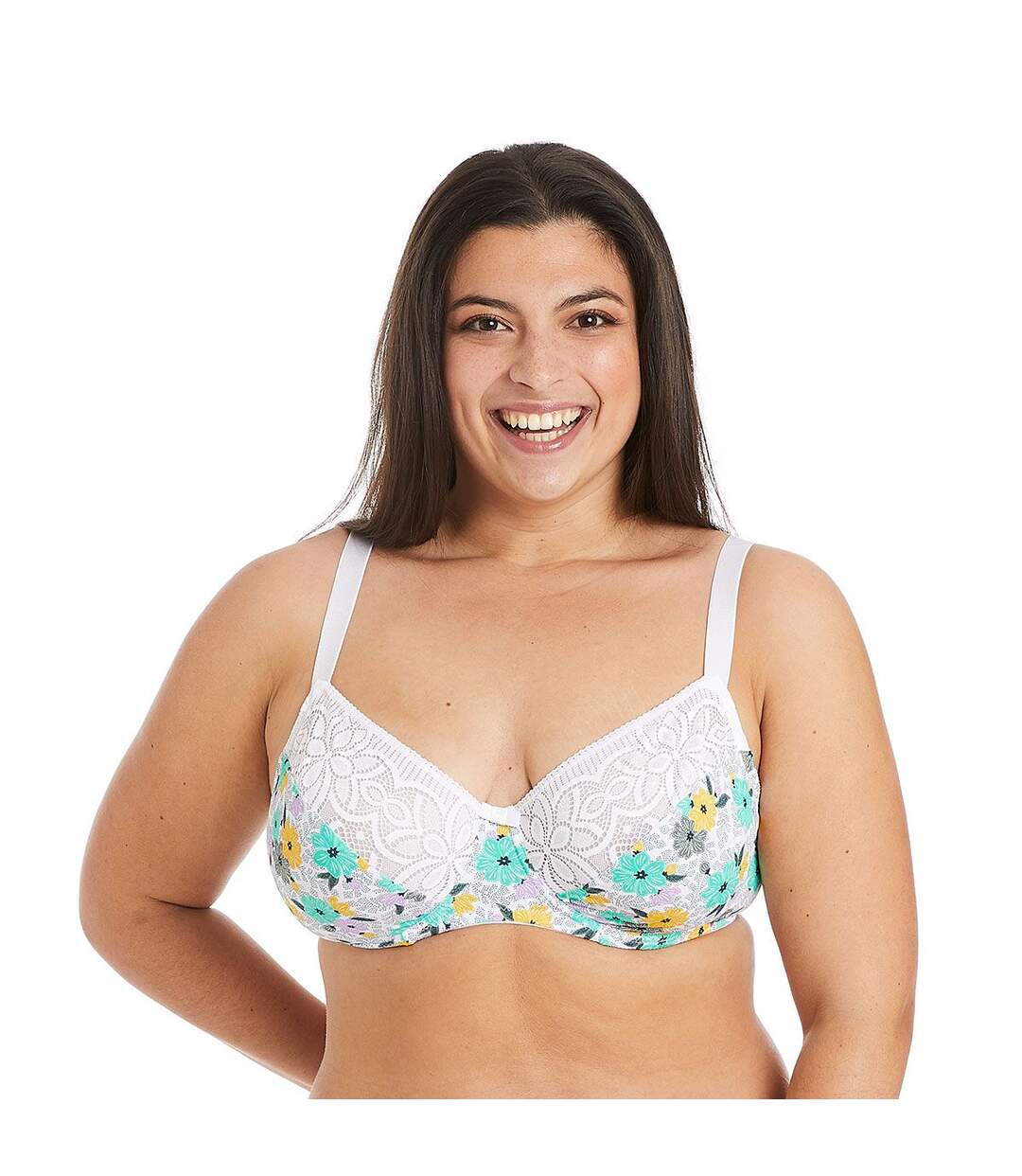 Soutien-gorge à armatures grand maintien multico blanc Roulotte