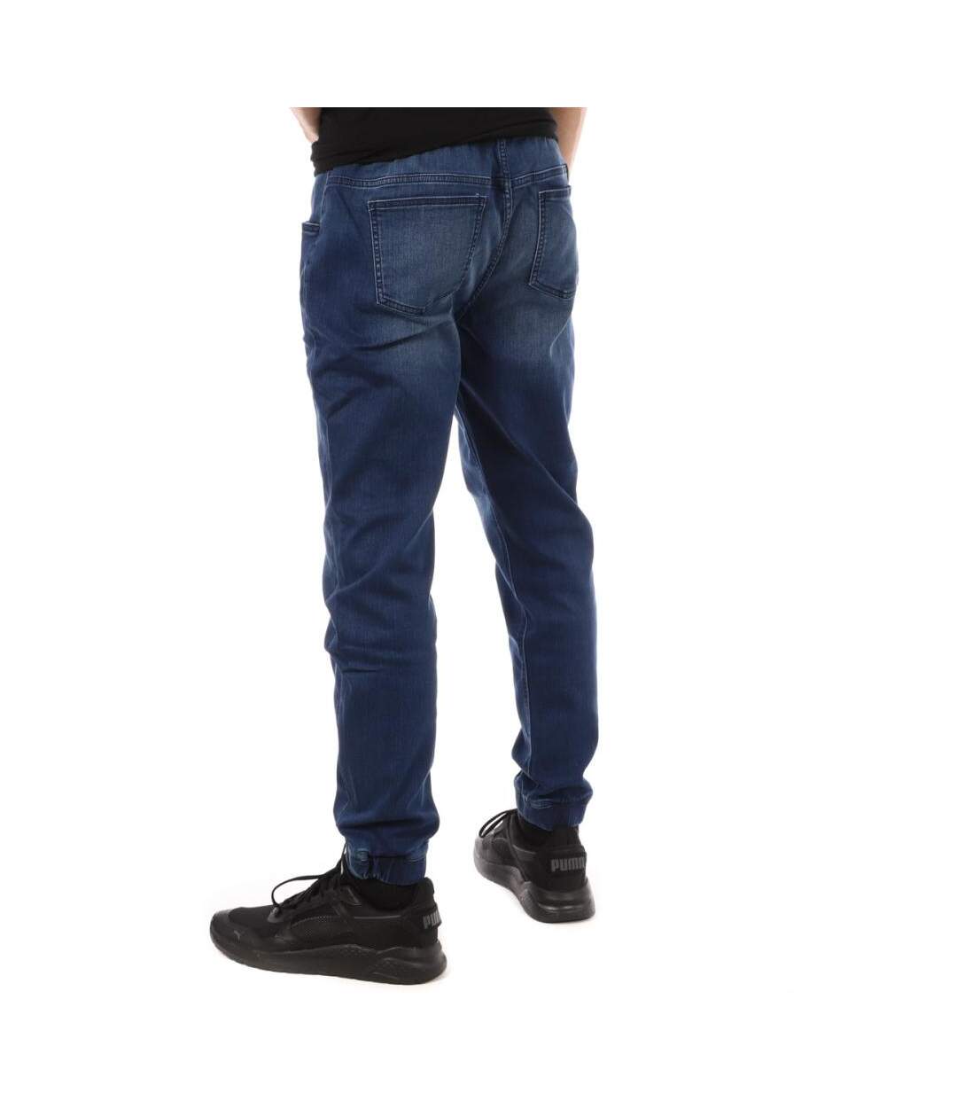 Jean Bleu Foncé Homme Schott Jogger - 3XL-2