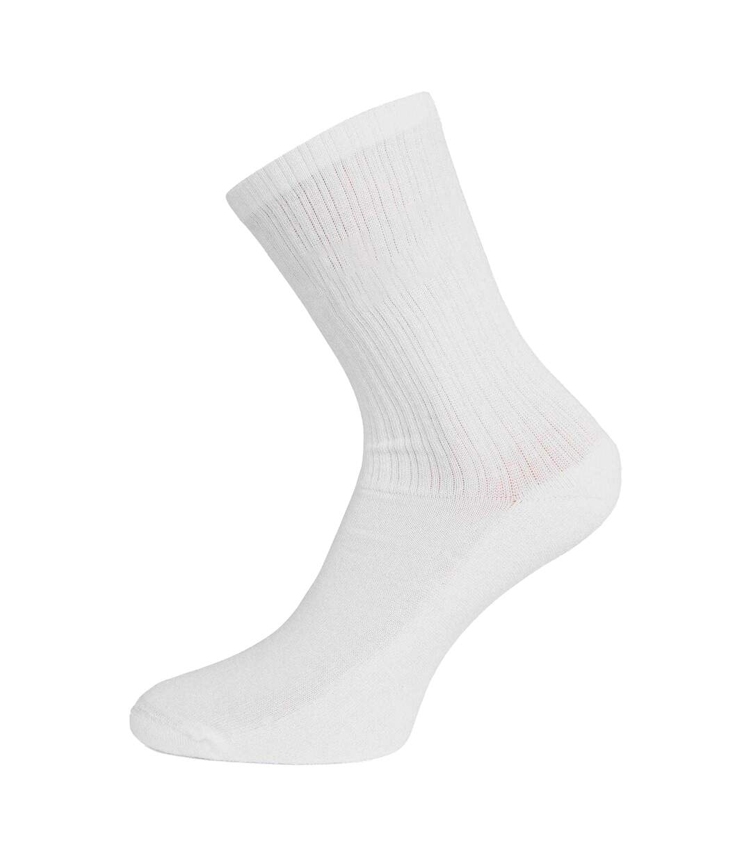 Unisex Adult Embroidered Logo Crew Socks White Hugo-2