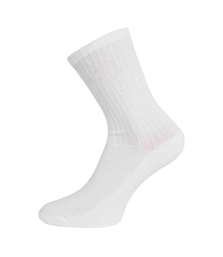 Unisex Adult Embroidered Logo Crew Socks White Hugo
