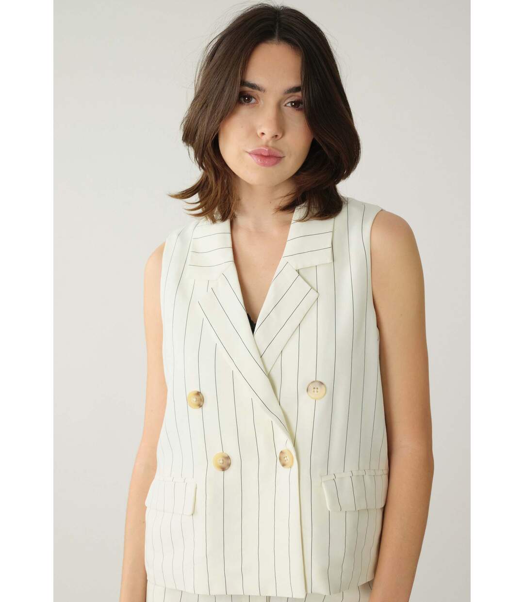 Veste de tailleur sans manches pour femme ZELINE-1