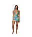 Womens/ladies Ruched Slim Bodycon Dress Yellow Honeyz-4