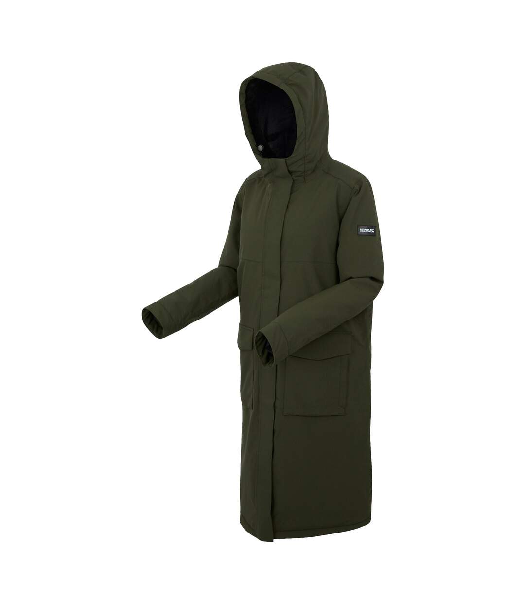 Veste Imperméable Yarli Femme Kaki Foncé Noir Regatta-4