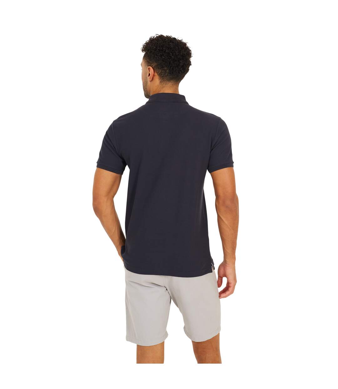 Mens Cotton Polo Shirt Navy Brave Soul-3