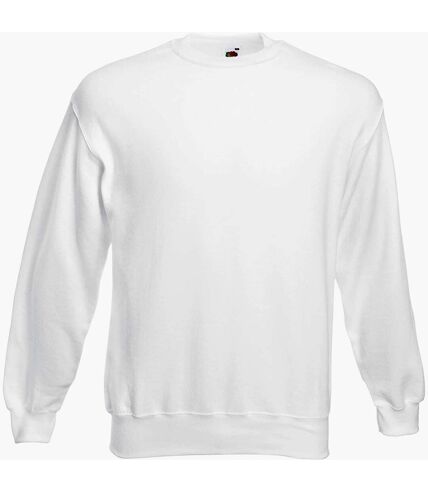 Fruit of the Loom Mens Classic Plain Drop Shoulder Sweatshirt (White)