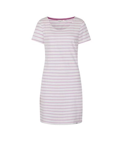 Robe T-shirt Motif/style Rayé Femme Rose Pâle Lazy Jacks