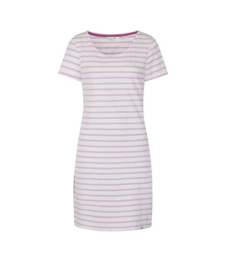 Robe T-shirt Motif/style Rayé Femme Rose Pâle Lazy Jacks