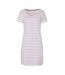 Robe T-shirt Motif/style Rayé Femme Rose Pâle Lazy Jacks-1