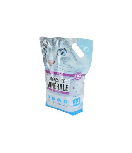 Litière Pour Chat en Silice Minérale 3,8L Bleu