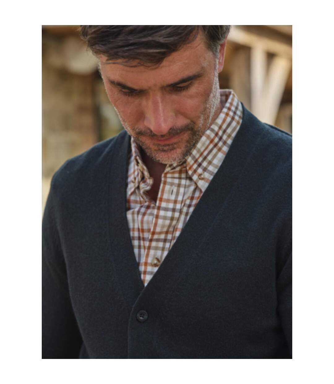 Cardigan Homme Forêt Foncé WoolOvers-2