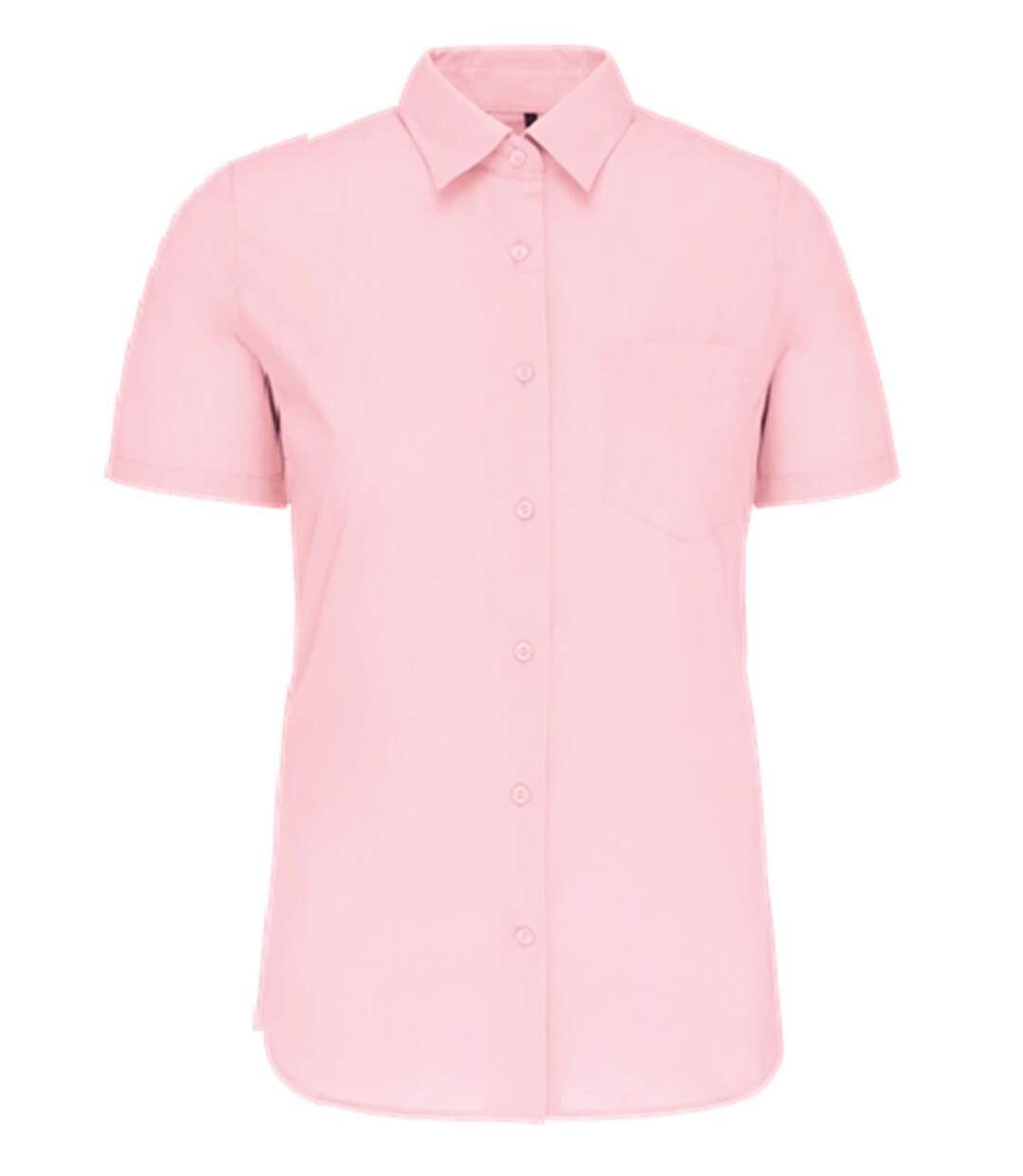 Chemise popeline manches courtes - Femme - K548 - rose pâle