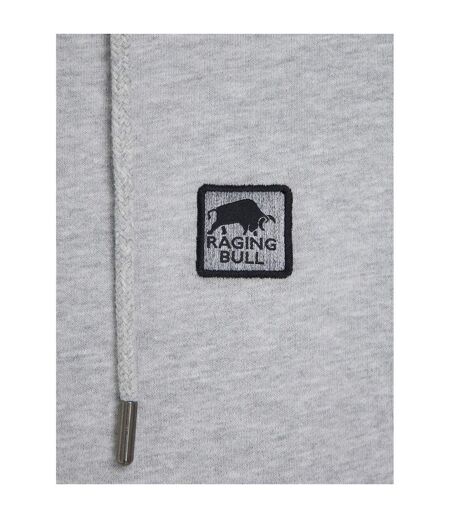 Sweat à capuche classic homme gris chiné Raging Bull