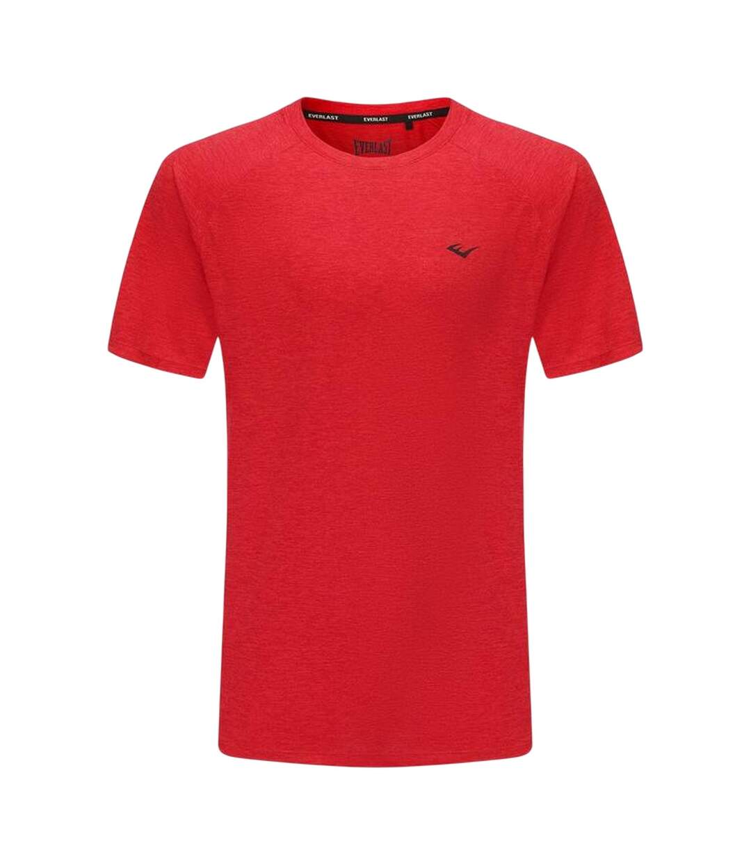 Mens Chest Logo T-shirt Red Melange Marl Everlast-1
