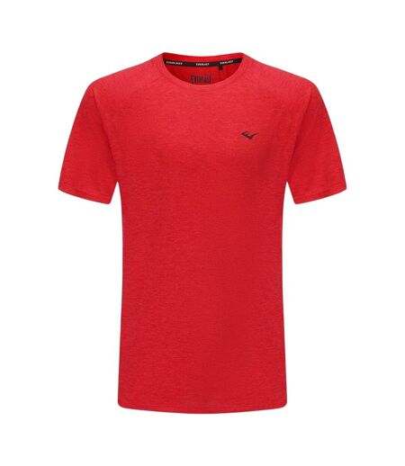 Mens Chest Logo T-shirt Red Melange Marl Everlast