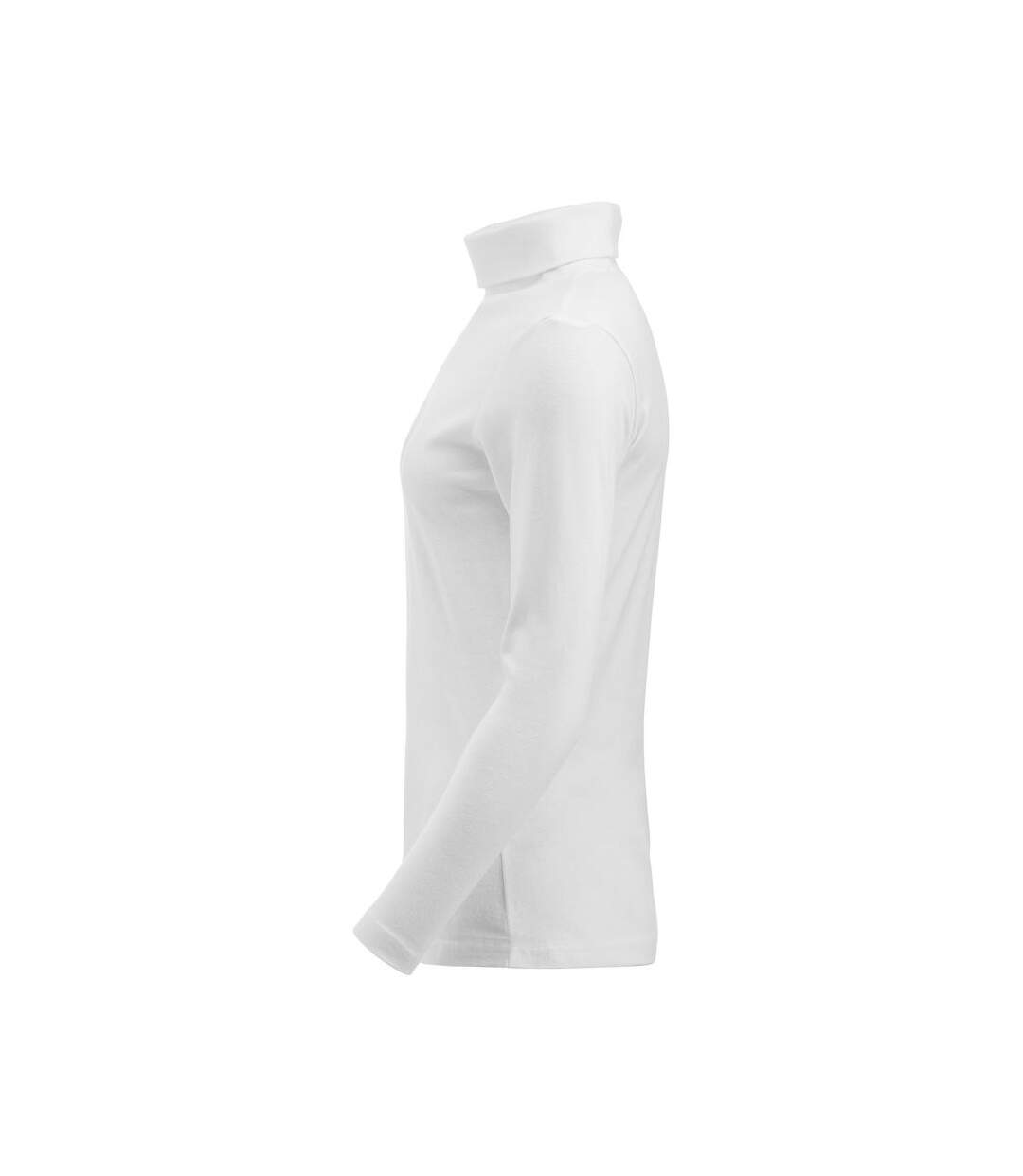 Womens/ladies Ezel Turtleneck White Clique-3