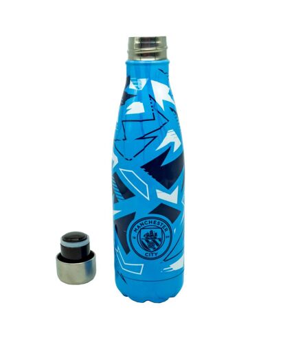 Manchester City FC Fragment Thermal Flask (Sky Blue/Navy/White) (One Size) - UTTA11761