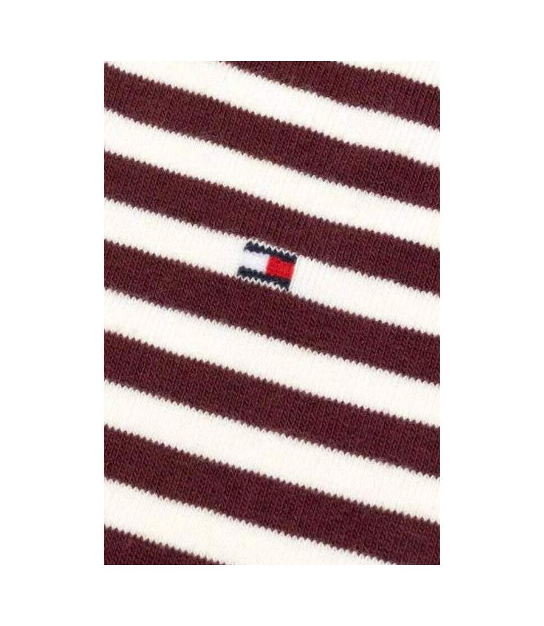 Chaussettes Motif/style Rayures Contrastées Homme Bordeaux Tommy Hilfiger-4