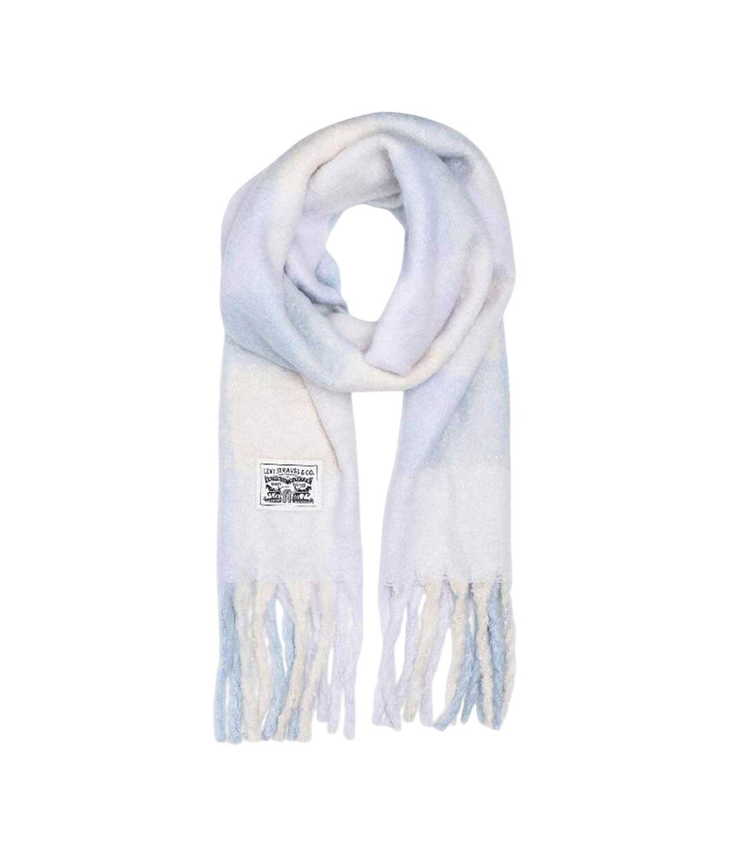 Plaid Knitted Lightweight Scarf One Size Multicoloured Levis-1