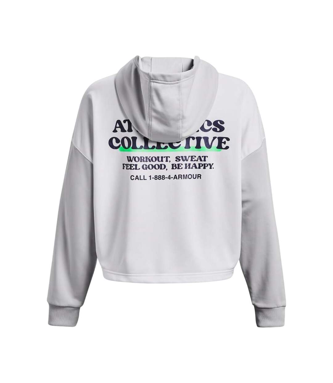 Womens/ladies Fleece Hoodie White Under Armour-2